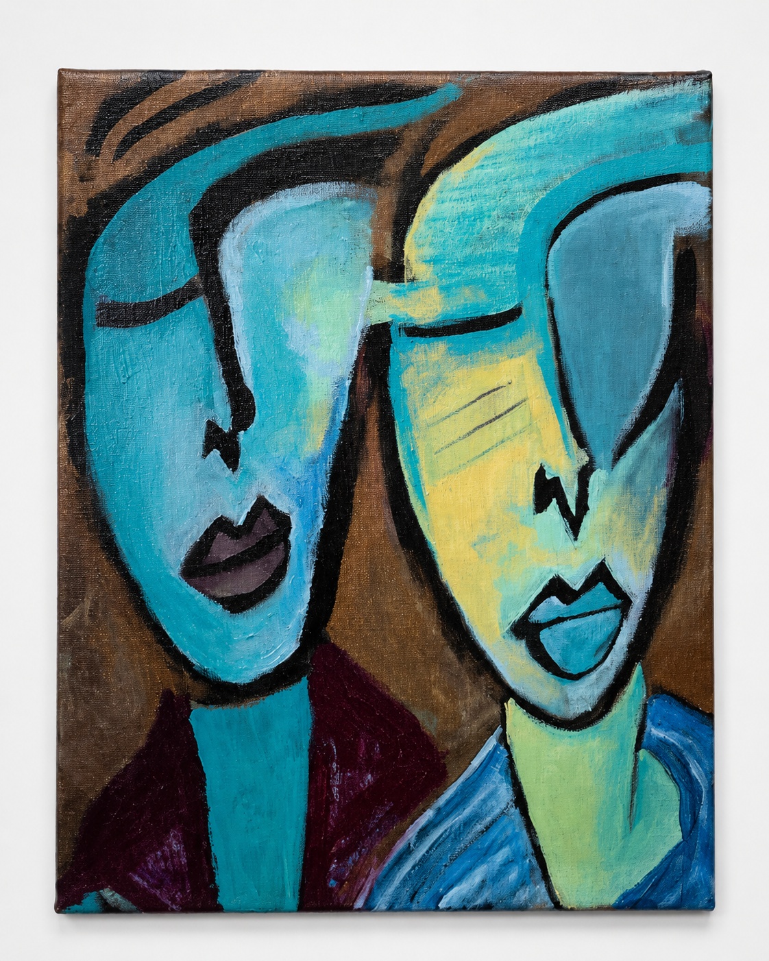 Read My Mind — two blue faces — by Jaqulin Joseph