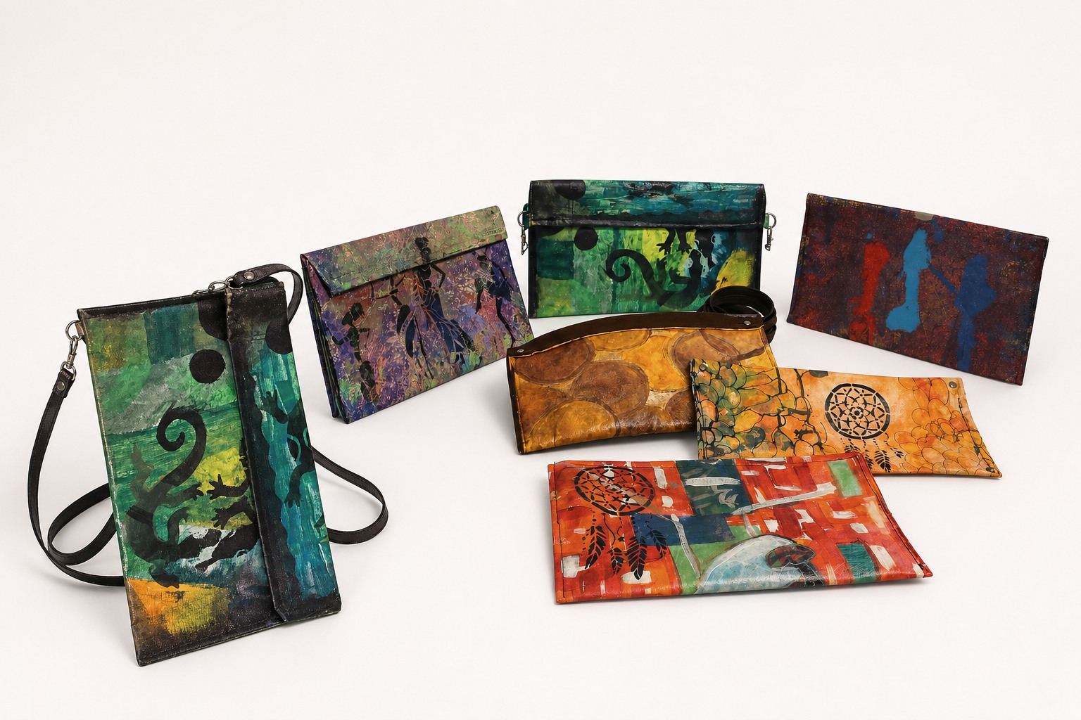 Fine Funky Art hand-painted purse collection