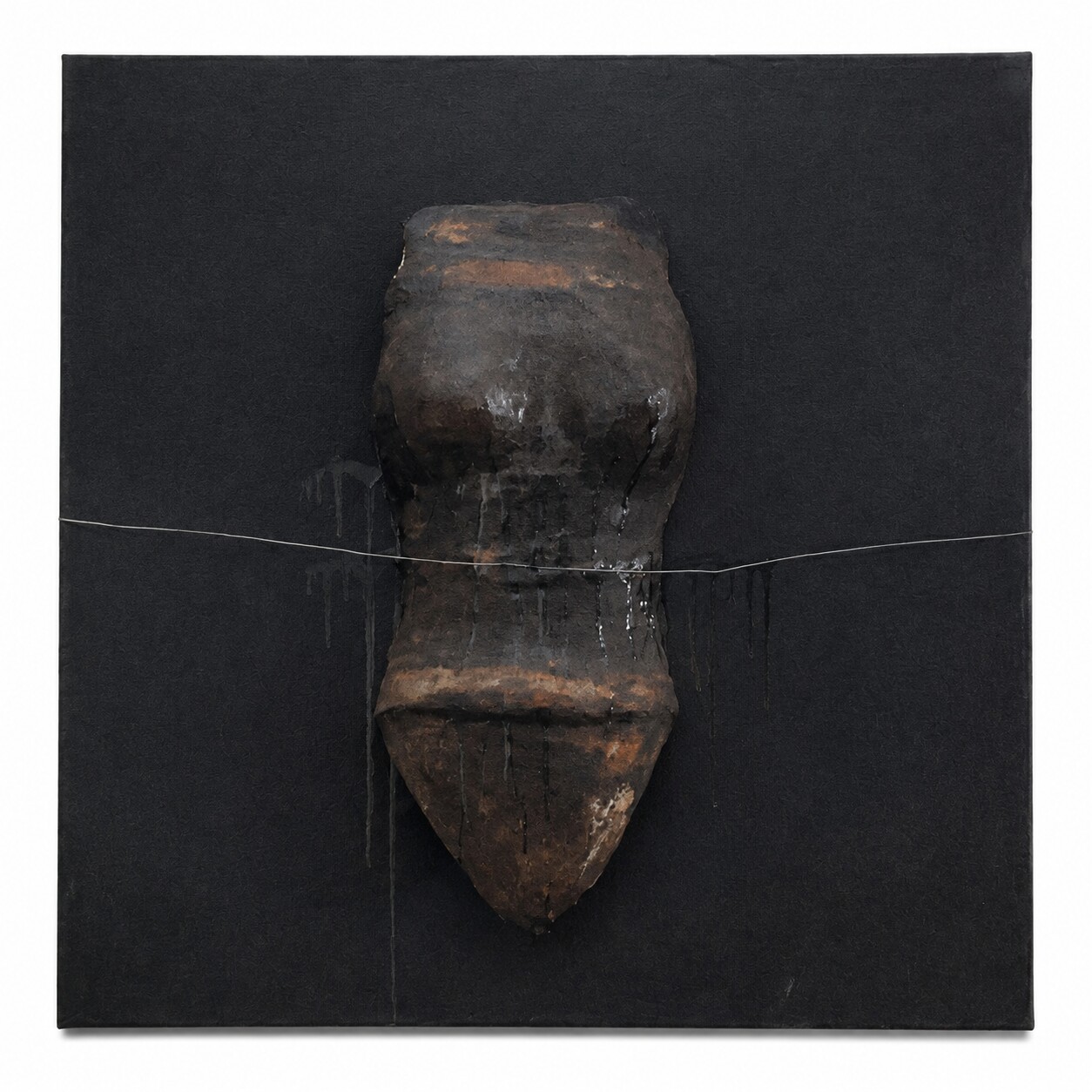 What the Body Holds — mixed-media relief by Jaqulin Joseph